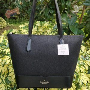 black glitter kate spade purse